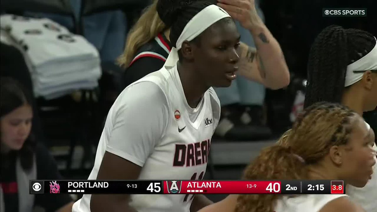 "Okot says NO!" Madina Okot with a monster block for the Atlanta Dream 😳
