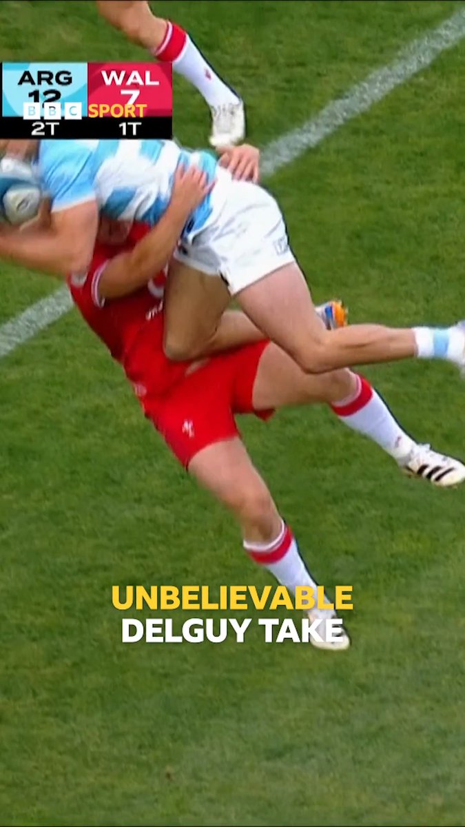Air Delguy ✈️ An evening to forget for Wales but this take from Bautista Delguy deserved a try 👏 #BBCRugby