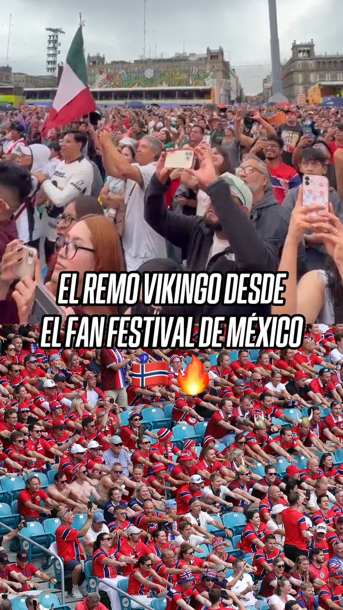 Los mexicanos apoyando a Noruega a la distancia. 🇲🇽🤝🇳🇴