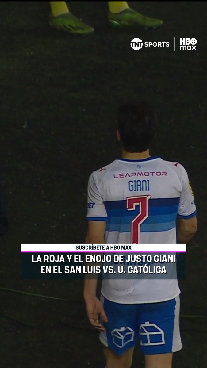 😡🏆🛡 PERO JUSTO... Giani se ganó la segunda amarilla en la visita de #LosCruzados ante San Luis, en este #MatchdaySábado de la Fecha 6 de la #CopaChileCocaColaZeroAzúcar 2026, y se enfrascó con los árbitros del encuentro tras ser expulsado. Disfruta lo mejor del fútbol chileno. Suscríbete a #TNTSportsenHBOMax 📲💻 Link en la BIO 📍