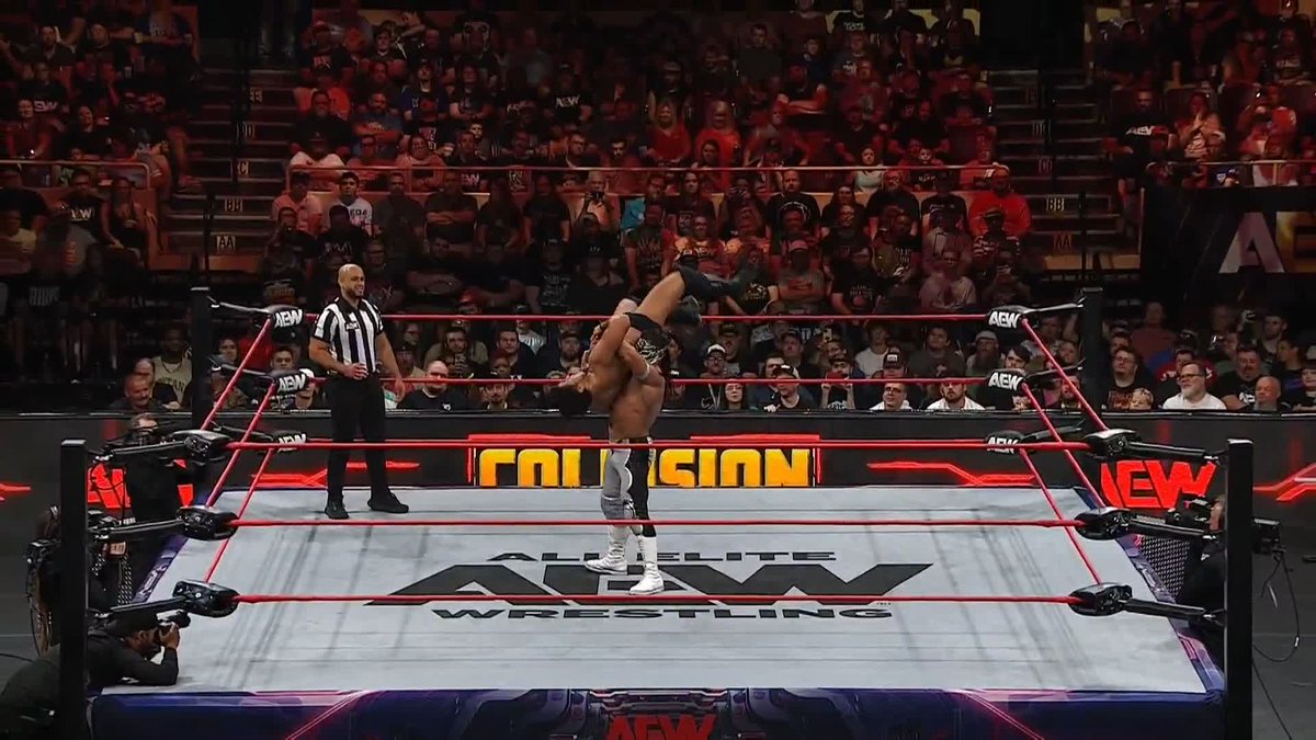 Bandido blocks the low blow and rolls up 柴田勝頼 / Katsuyori Shibata for the win! #AndStill Watch #AEWCollision LIVE on TNT & HBO Max