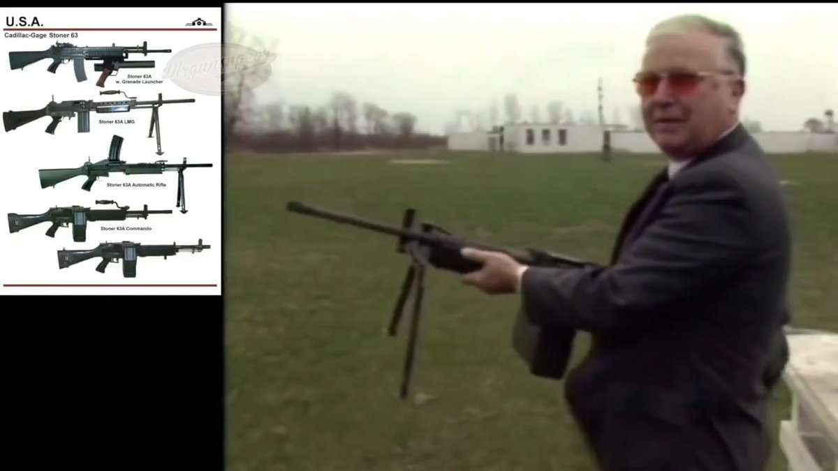 Seems appropriate on #StonerSaturday 🇺🇸 Eugene Stoner himself firing a belt fed configured Stoner 63 🤌🏽 #history #stoner #modular #Stoner63 #Vietnam #MACVSOG #UnderRated