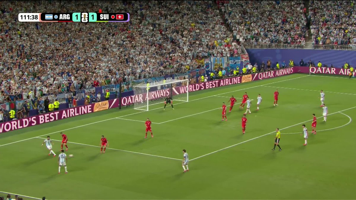 OH MY GOODNESS, WHAT A GOAL! Julián Álvarez strikes home an absolute beauty to give Argentina the lead in extra-time. #FIFAWorldCup