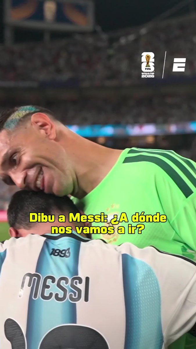 "ยฟA DรNDE NOS VAMOS A IR?", el Dibu Martรญnez para Leo Messi en pleno festejo de Argentina semifinalista del Mundial. โฝ #ESPNMundial ๐บ Mirรก los mejores partidos de la #FIFAWorldCup por ESPN, en el Plan Premium de #DisneyPlus