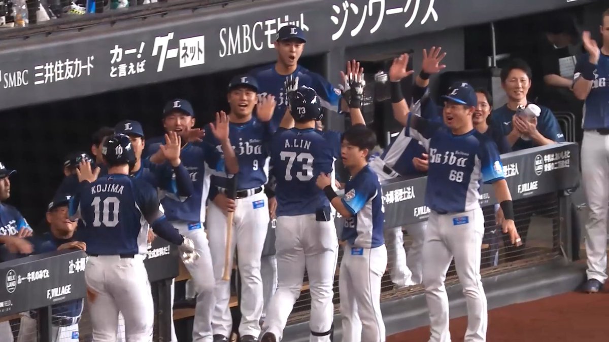 #林安可 選手の強烈な打球が、2試合連続のホームランに! #ネビン 選手の犠飛もあり、初回に3点を奪います! #seibulions #打破