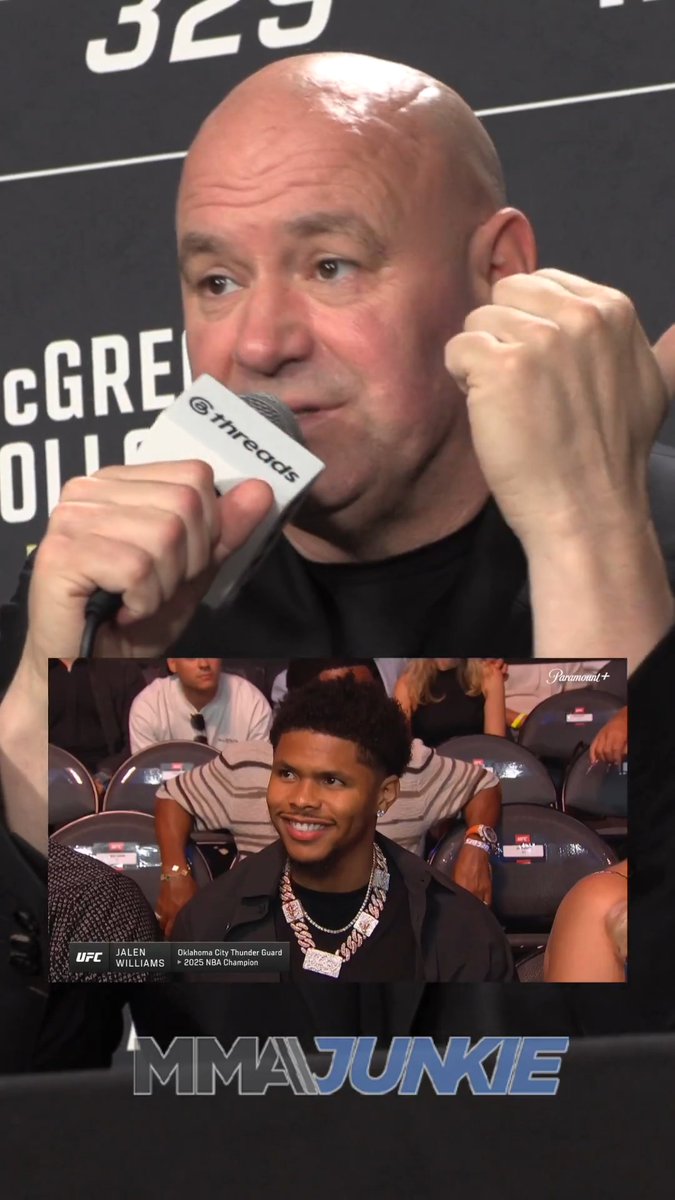 Dana White goes OFF on his #UFC329 production team for mislabeling Shakur Steveson as NBA star Jalen Williams on the broadcast. 😭