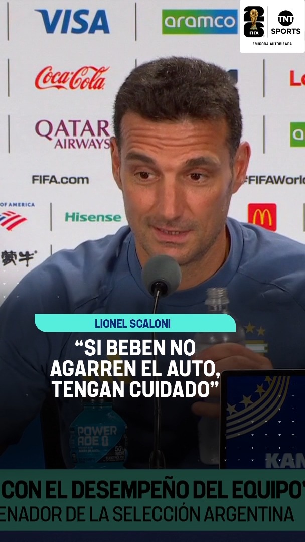 “¿Qué le digo a la gente en los festejos? QUE TENGAN CUIDADO, QUE SI BEBEN QUE NO AGARREN EL AUTO”. Lionel Scaloni. 😅🇦🇷