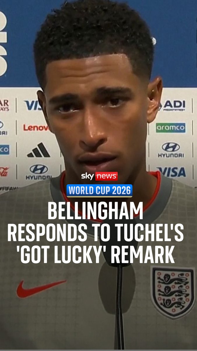 Jude Bellingham is asked about England's manager calling their performance against Norway "lucky". He says, "maybe (Tuchel) doesn't know what it's like to play in those conditions".