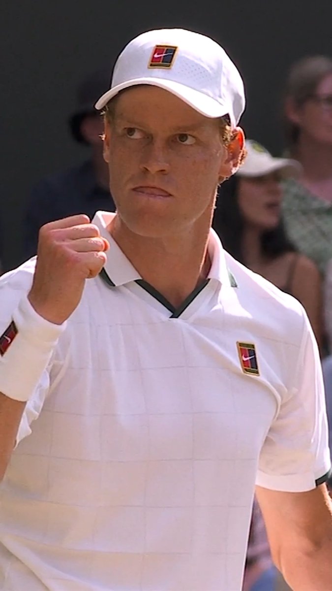 Ice cold 🧊 Jannik Sinner showed all his skill in the semi-final when presented with a break point opportunity. #Wimbledon