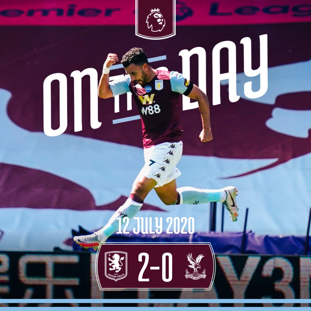 Two goals from Trezeguet gave Aston Villa a vital 2-0 win over Crystal Palace in their bid to retain their Premier League status #OnThisDay in 2020 😍 #AVFC