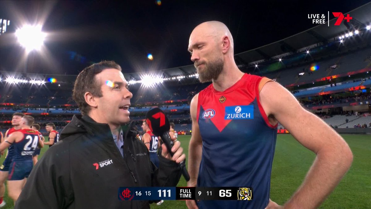Max Gawn on what it means to draw level with Jim Stynes on 264 career games ❤️ #AFLDeesTigers