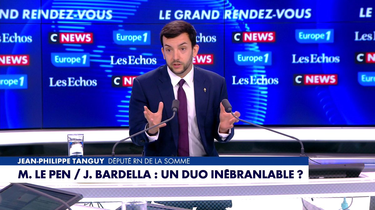 Jean-Philippe Tanguy, sur la présidentielle 2027 : «Emmanuel Macron, c’est l’homme qui croyait pouvoir tout faire et qui a tout échoué», dans #LeGrandRDV Toute l'info est à retrouver sur