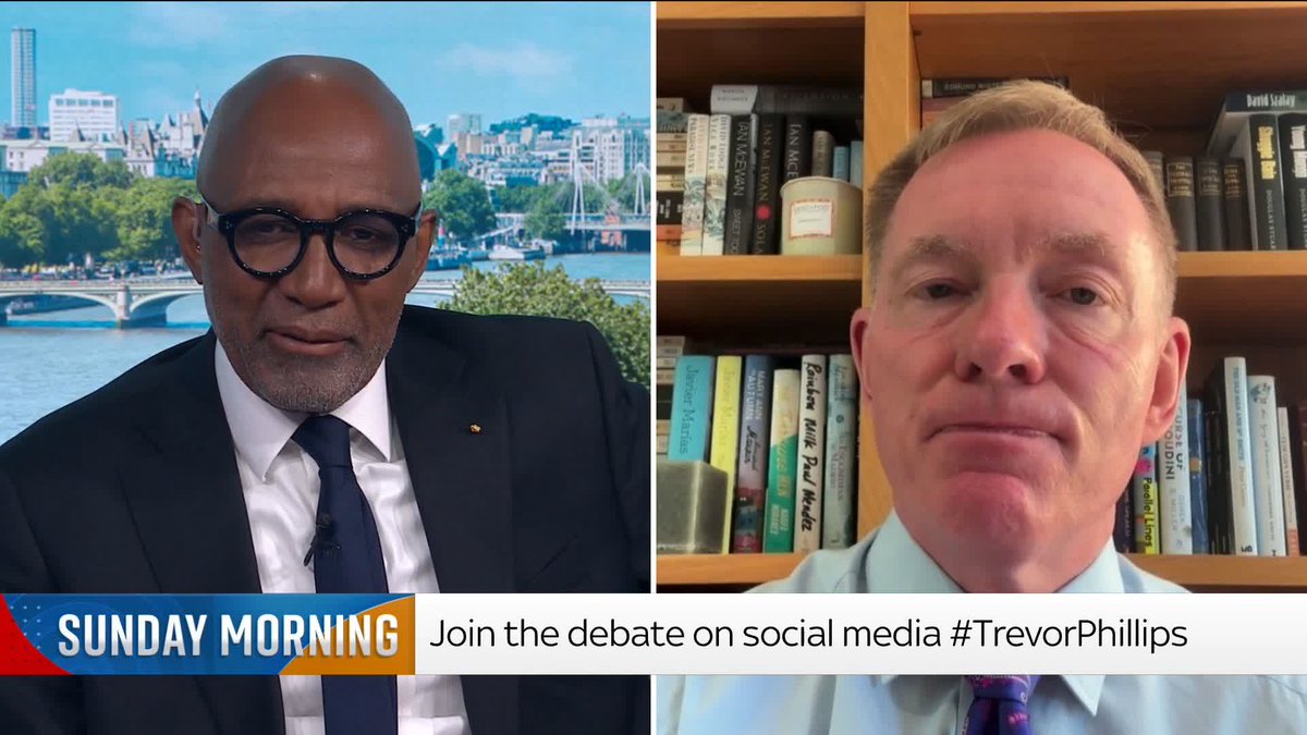 "If England wins... then I think it would be quite difficult to get anybody into work for quite a while." Trevor Phillips asks trade minister Chris Bryant if there should be a bank holiday if England win the World Cup. #SMTP 📺 Sky 501 and YouTube