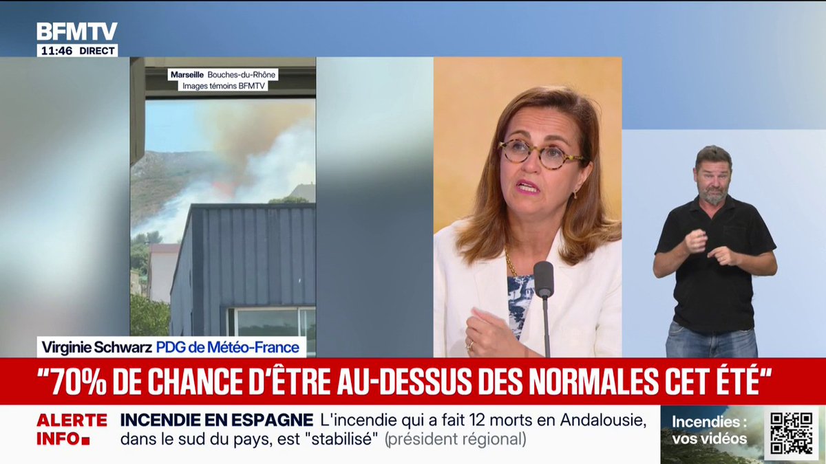 Canicule: selon la présidente de Météo-France, il existe "70% de chances d'être au dessus des normales" pour cet été