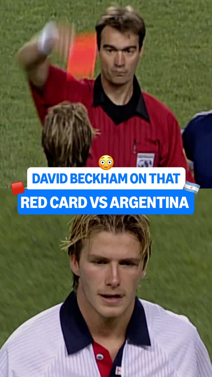 Beckham on THAT red card vs Argentina in 1998 🔴🇦🇷⏮️