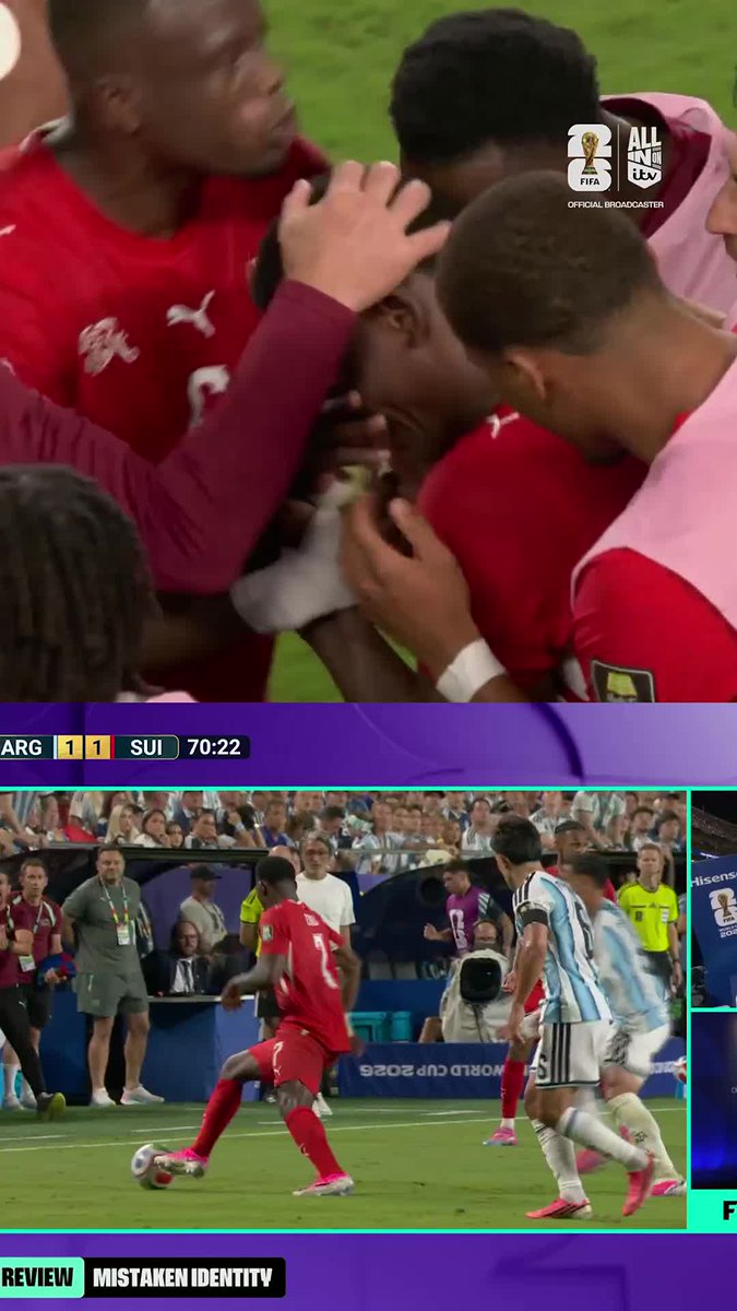 Scenes you don't like to see 😢 Embolo was inconsolable after he received a second yellow against Argentina 🇦🇷