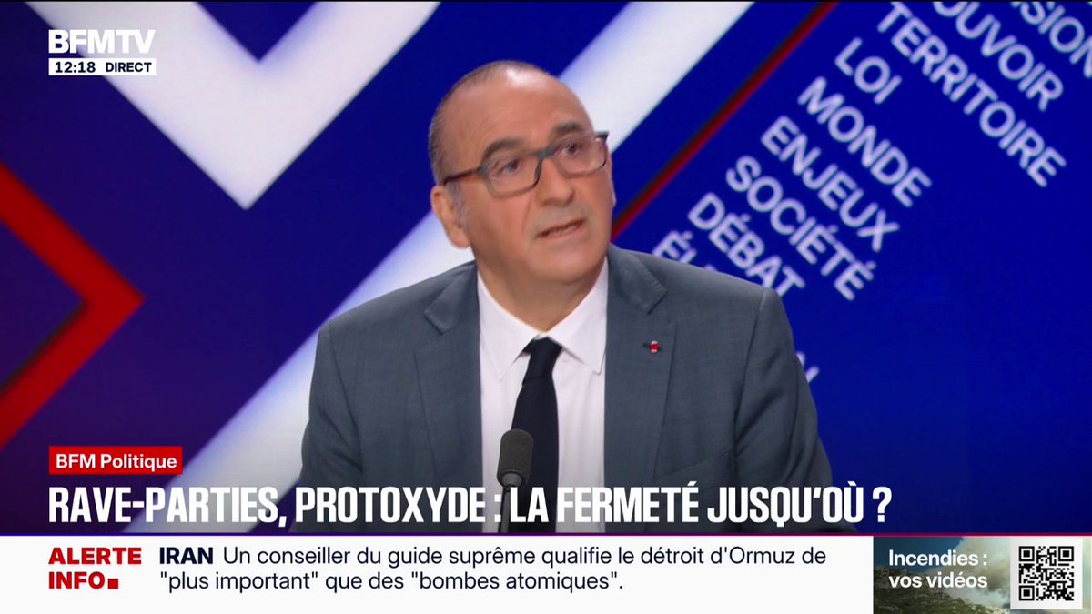 Rave party dans le Morbihan: "il n'y aura pas d'intervention", déclare le ministre de l'Intérieur Laurent Nuñez, en raison du risque d'incendie en cas de tirs de mortiers