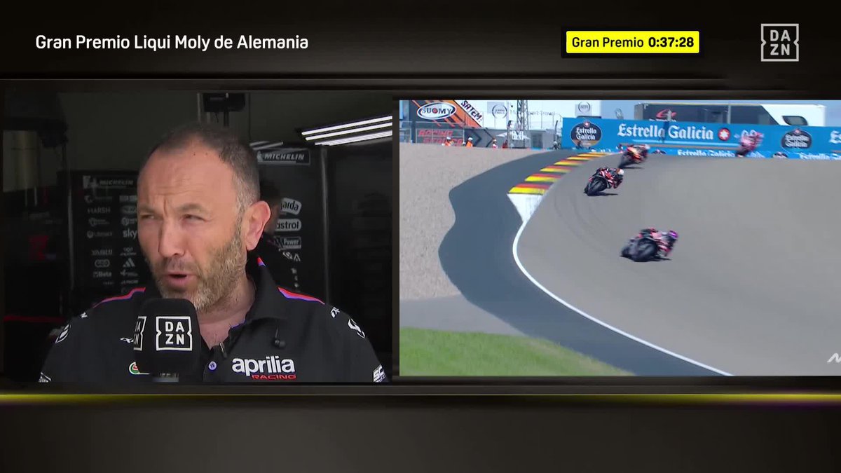 Las mejores noticias posibles 👏👏👏 Paolo Bonora, jefe de equipo de Aprilia, nos informa de que la intervención a Marco Bezzecchi en su clavícula izquierda ha salido bien #GermanGP 🇩🇪 #MotoGP 🏁