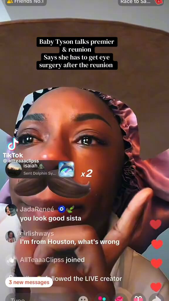 Looks like Baby Tyson isn't happy about not winning the cash prize for Baddies Gone Wild. She also mentions that she needs eye surgery. Thoughts? 👀 #BaddiesGoneWildDR #BaddiesGoneWild