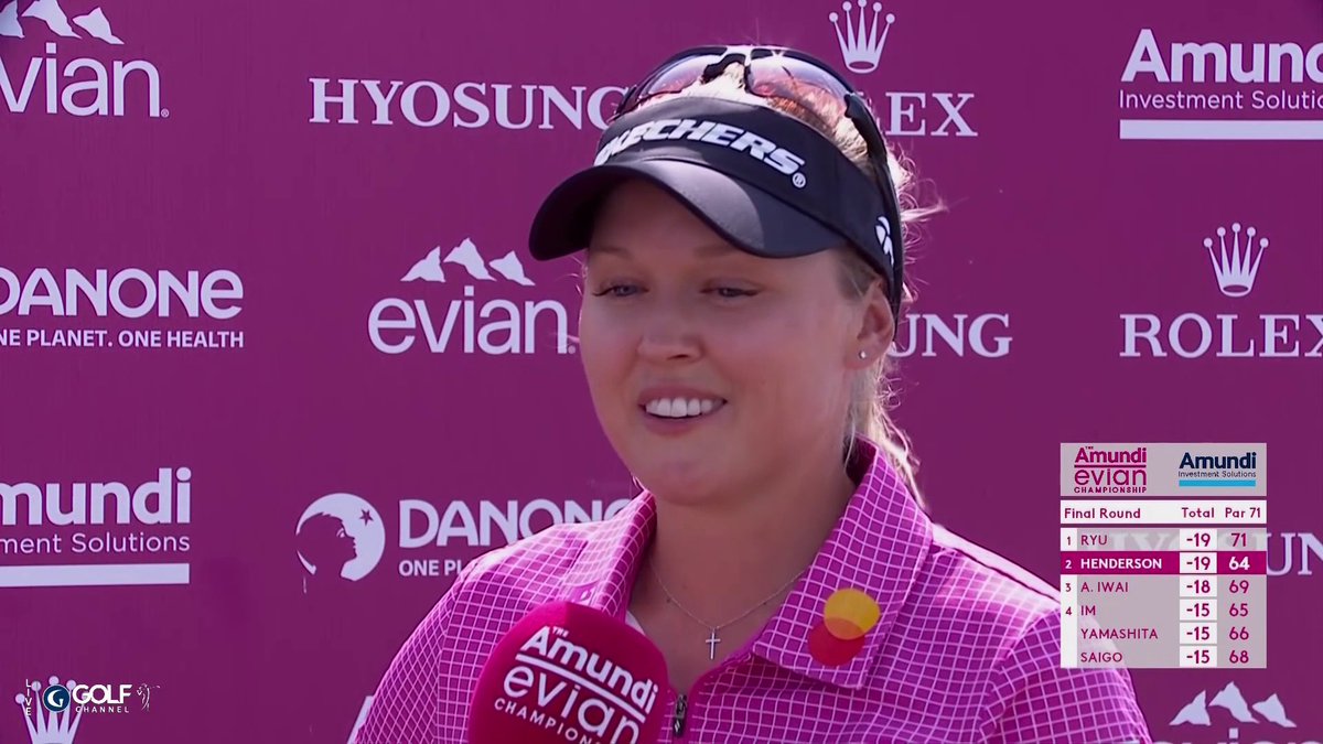 Brooke Henderson is keeping her head held high after a phenomenal major Sunday (64) and playoff runner-up finish 👏🇨🇦