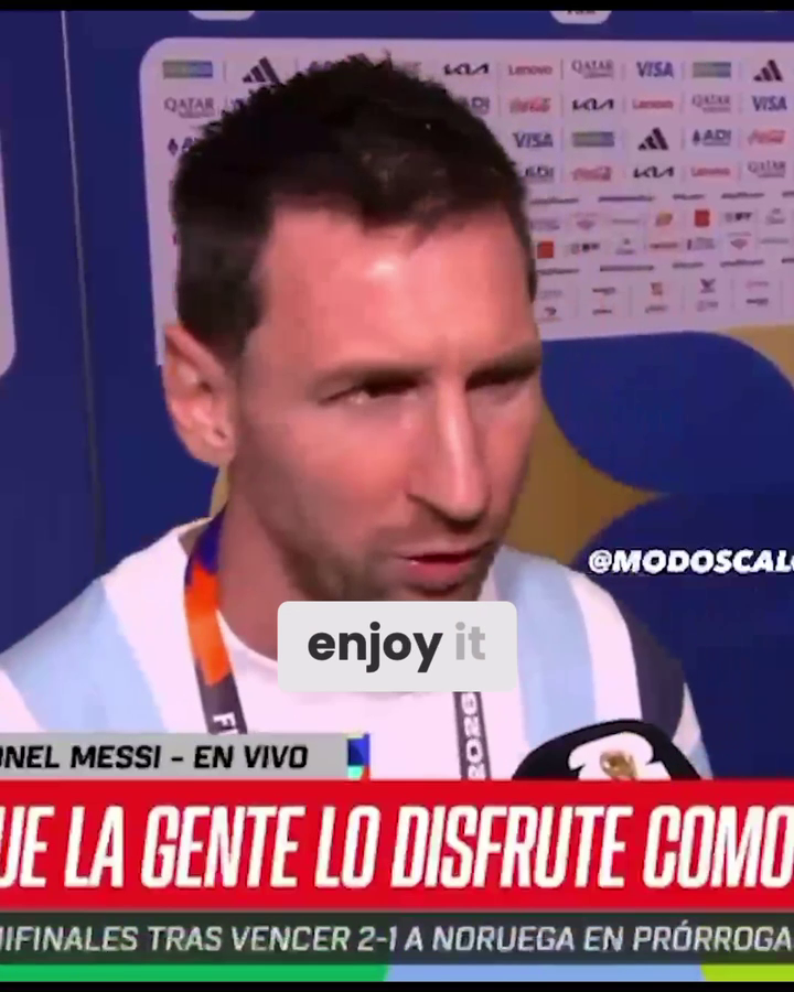 Messi put Argentina’s success into perspective: “This group has gotten people used to doing things that aren’t normal. It’s not easy coming from being world champions, winning everything we have and continuing to compete staying at the top level being among the four best, playing in another semifinal. It isn’t normal.” (🎥 ESPN Argentina)