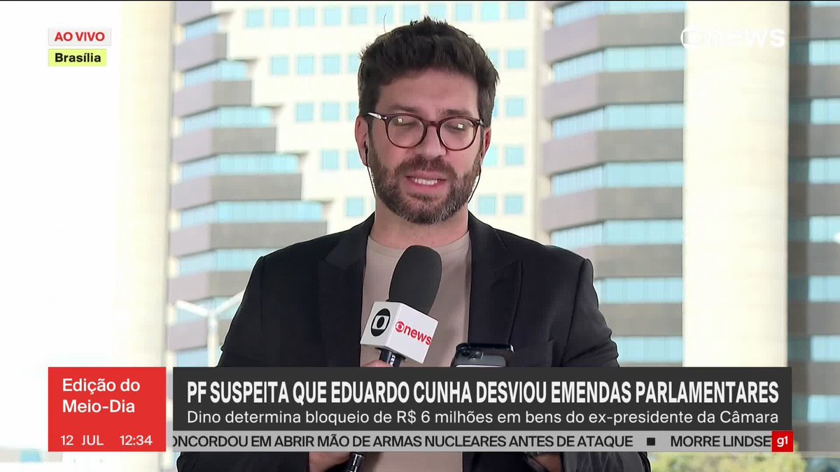 Polícia Federal suspeita que Eduardo Cunha, ex-deputado federal, tenha desviado emendas parlamentares. O ministro Flávio Dino determinou bloqueio de R$ 6 milhões em bens do ex-presidente da Câmara. ➡ Assista à #GloboNews ao vivo: #JornalGloboNews