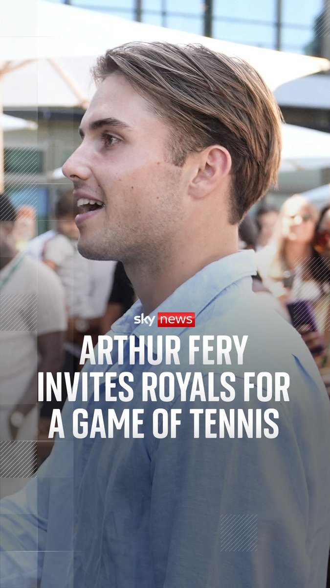 The Prince and Princess of Wales arrived at Wimbledon with Prince George and Princess Charlotte for the men's singles final, and caught up with British semi-finalist Arthur Fery. Read more: