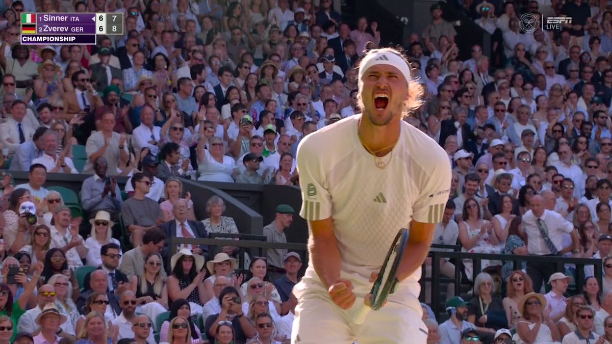 ZVEREV TAKES THE FIRST SET AGAINST SINNER 🔥 Watch now on ESPN and the ESPN App 🍿