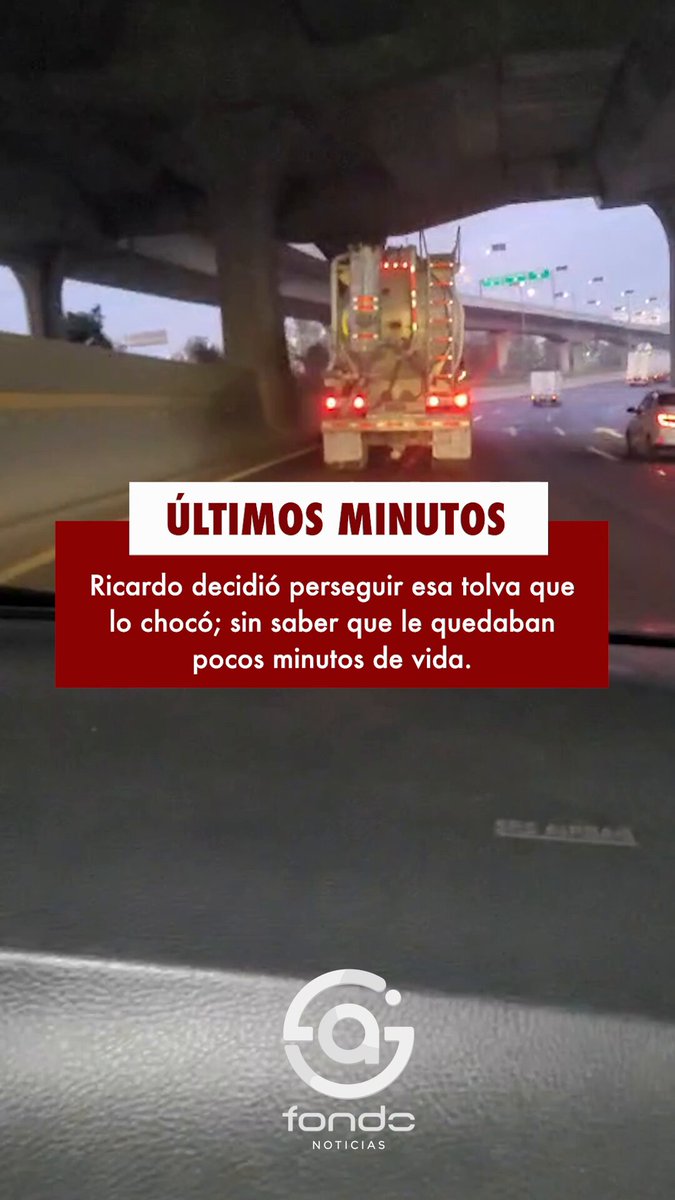 🔴 TRAGEDIA. Ricardo siguió por varios kilómetros a una tolva que golpeó su coche, sin saber que acabaría muerto