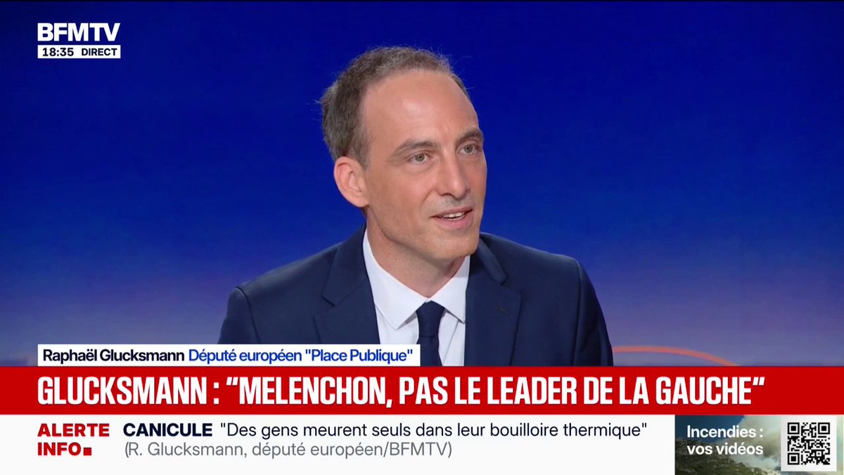 "Il n'y aura pas Jean-Luc Mélenchon ou Marine Le Pen à l'Élysée", estime Raphaël Glucksmann