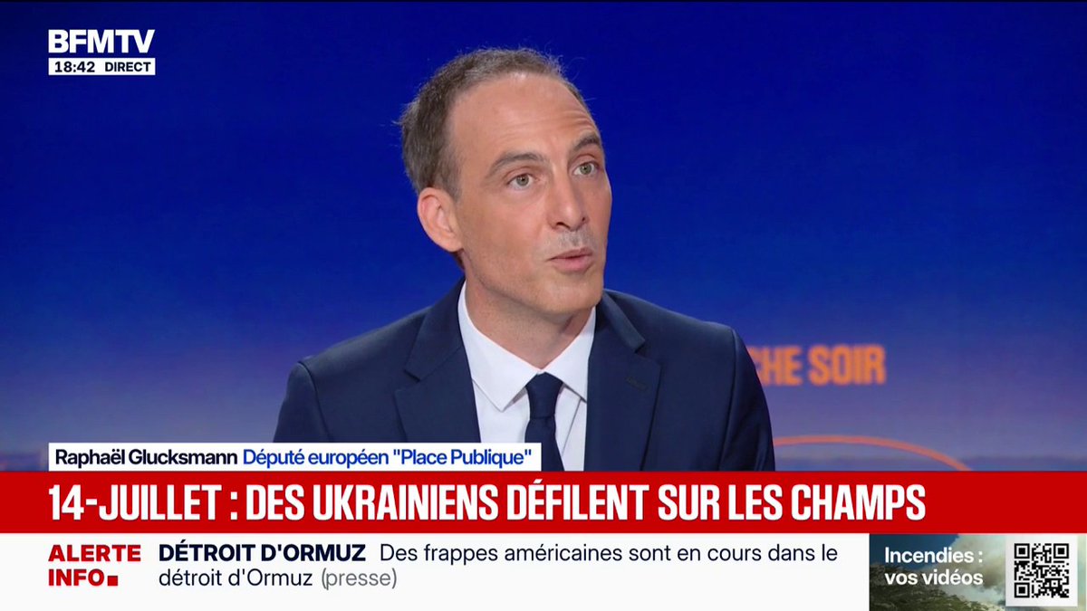 "Il faudra parler à un Vladimir Poutine défait pour négocier sa capitulation", affirme Raphaël Glucksmann