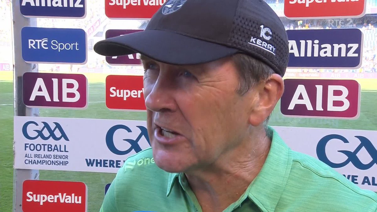 Kerry manager Jack O'Connor on his side's victory and the threat Mayo pose them in the All-Ireland Final "Mayo looked very good here last night....serious full-forward line, young Beirne and young Kobe and Ryan O'Donoghue" "They'll be a real handful" #SundayGame