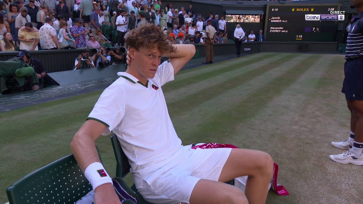 🏆🎾 #Wimbledon - FINALE 💪 Encore un tie-break ! Et cette fois-ci c'est Sinner qui s'impose et qui revient à un set partout !