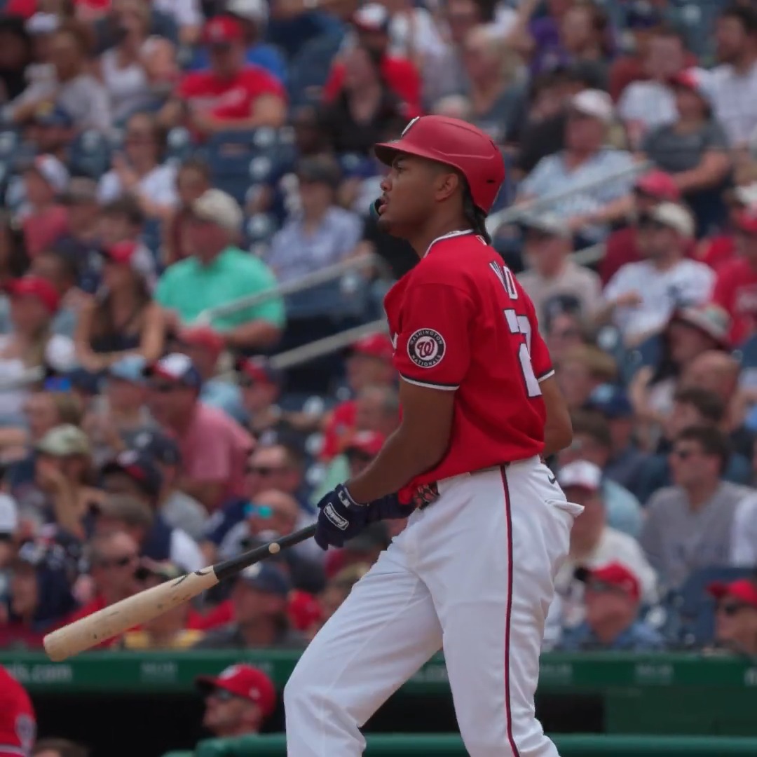 James Wood sets a new Washington Nationals record with 10 leadoff home runs this season!