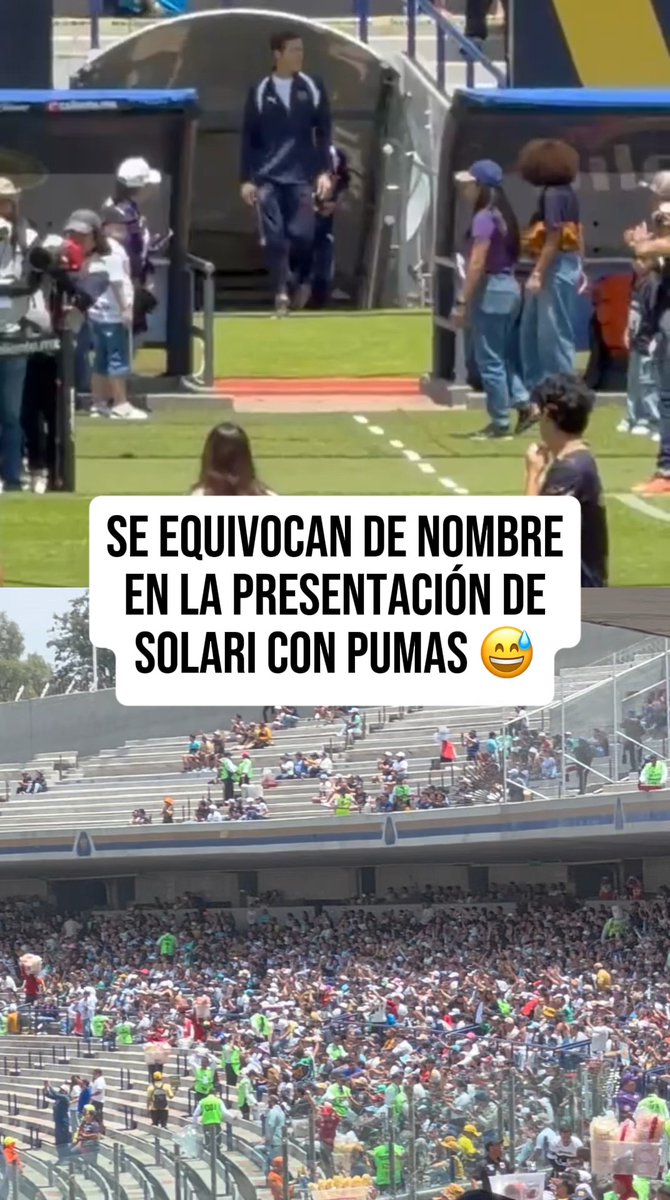 ¿ANTONIO SOLARI? 😳 👀 Durante la presentación del equipo en el Puma Fan Fest, se equivocaron al momento de nombrar a Esteban Solari.