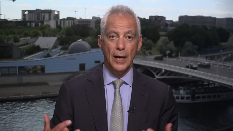 Why is Rahm Emanuel calling for an end to unconditional US support for Israel, and does it have anything to do with rumors he's considering a 2028 run for president? I asked him: