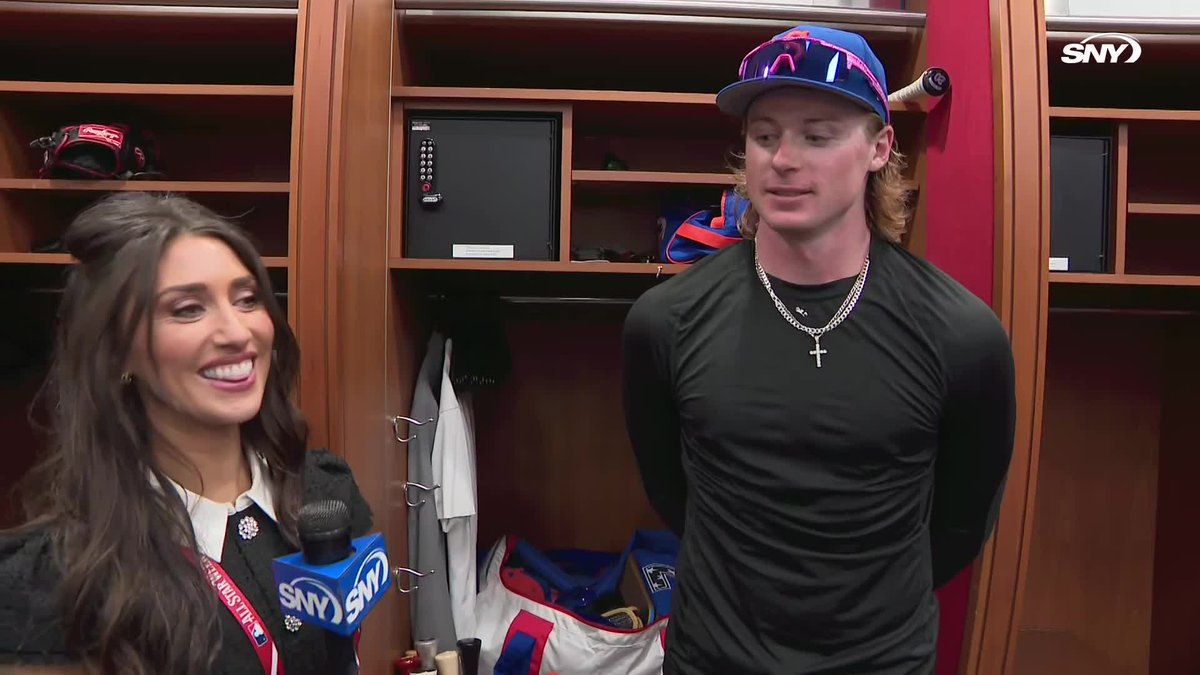 Ryan Clifford talks with Michelle Margaux after representing the Mets at the Futures Game: