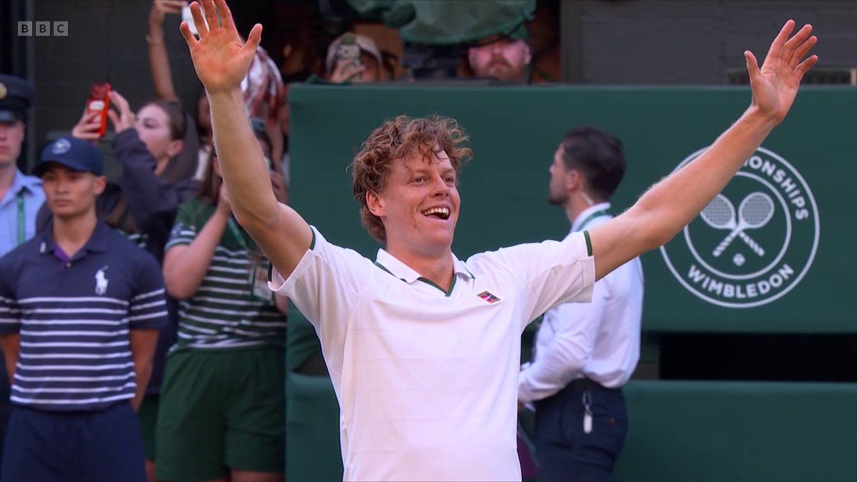The moment Jannik Sinner became a back-to-back Wimbledon champion! ✨
