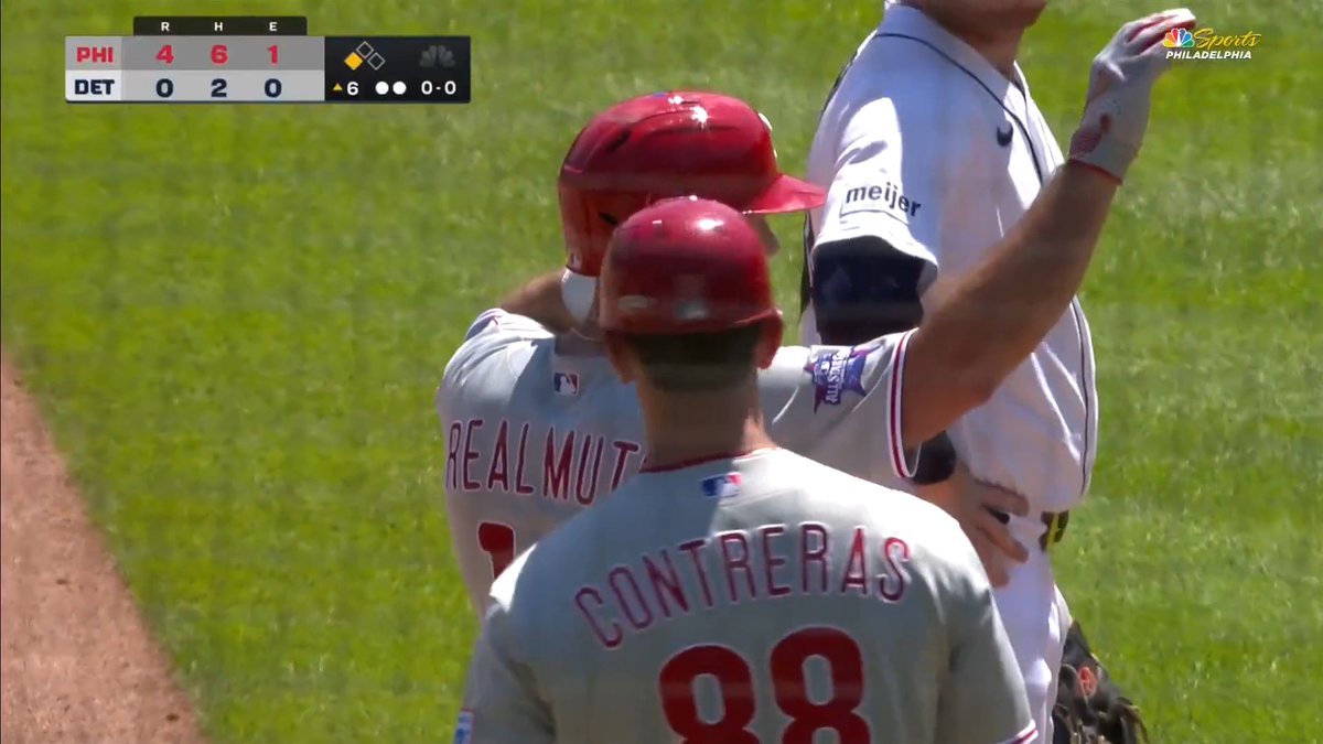 JT Realmuto has 3 hits and 5 RBIs over these last two games. He knocked in 3 runs today with the bases loaded.