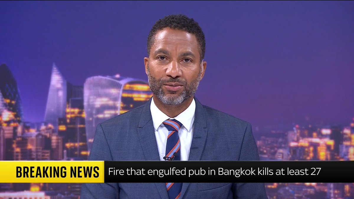 BREAKING: A huge fire that engulfed a pub in Bangkok has killed at least 27 people, according to Thailand's Prime Minister Anutin Charnvirakul. Live updates: 📺 Sky 501, Virgin 602, Freeview 233 and YouTube