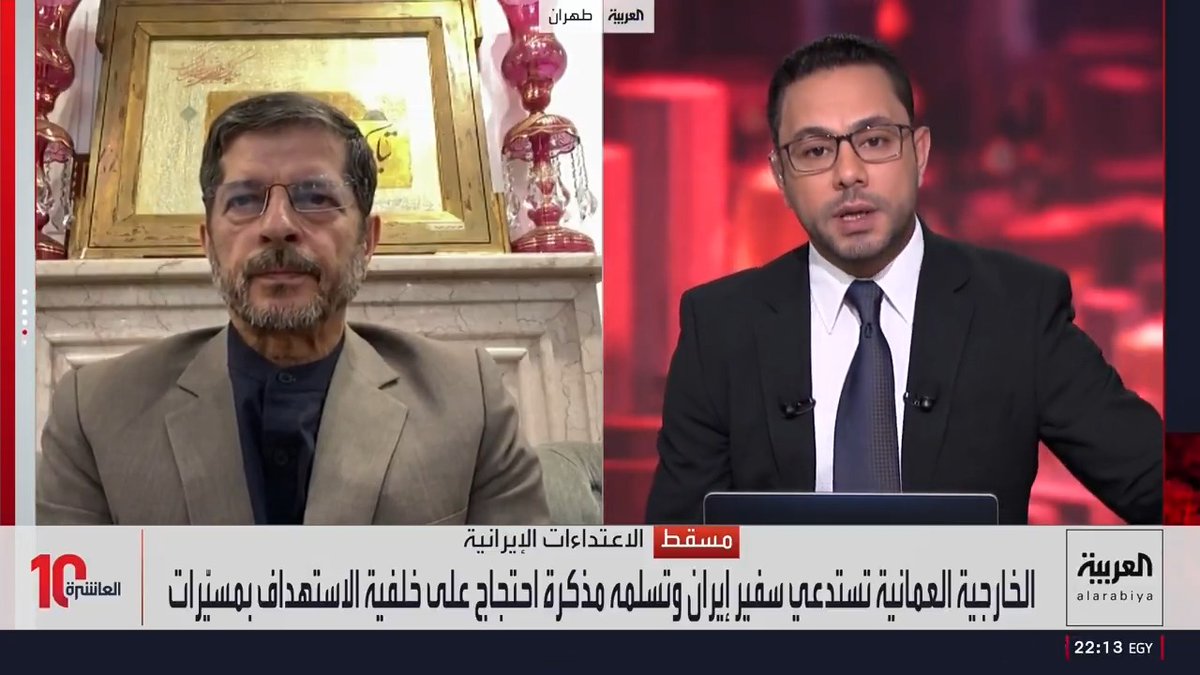 ما دوافع الاستهداف الإيراني لسلطنة عُمان بالمسيرات؟ الباحث في العلاقات الدولية عباس خامه يار يتهرب من الإجابة: لطهران مبرراتها وما يحدث سحابة صيف تنقضي بانتهاء الحرب