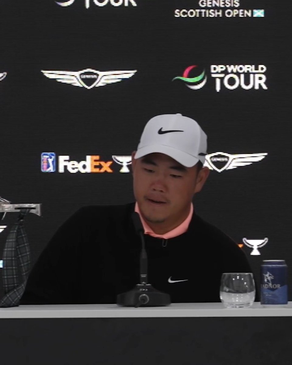 Tom Kim says the first person to text him after his Scottish Open win was Tiger Woods. 🔥