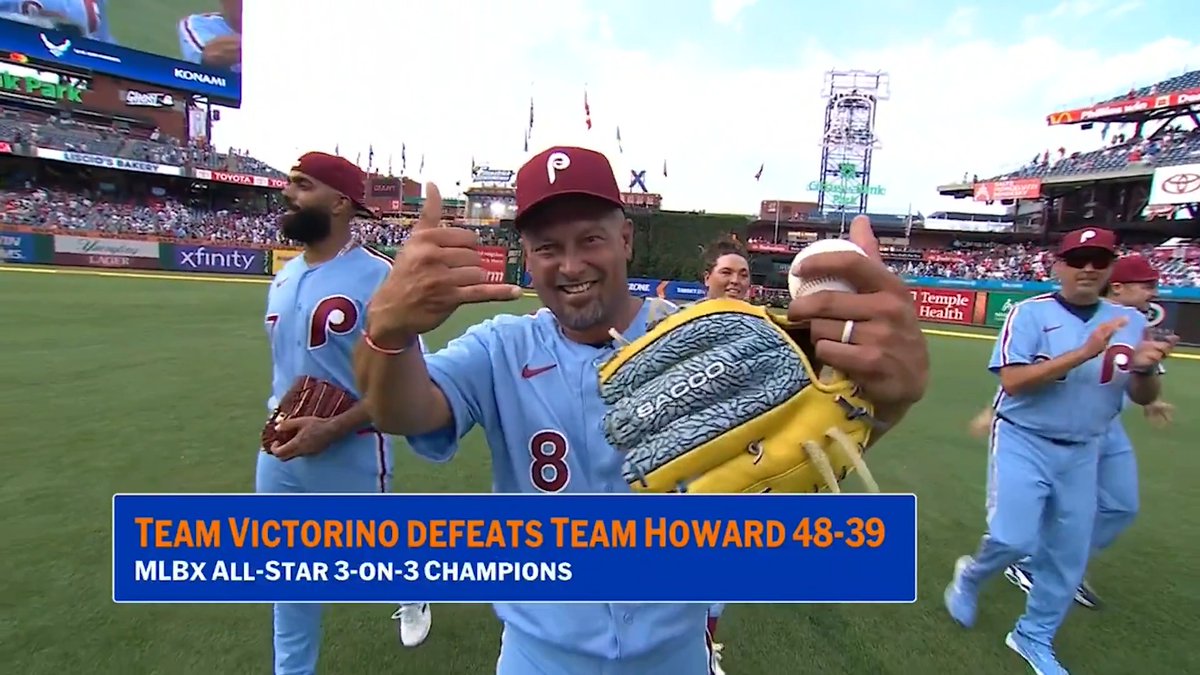 Your MLBx All-Star 3-on-3 champions: Team Victorino! (MLB x お〜いお茶くん【公式】)