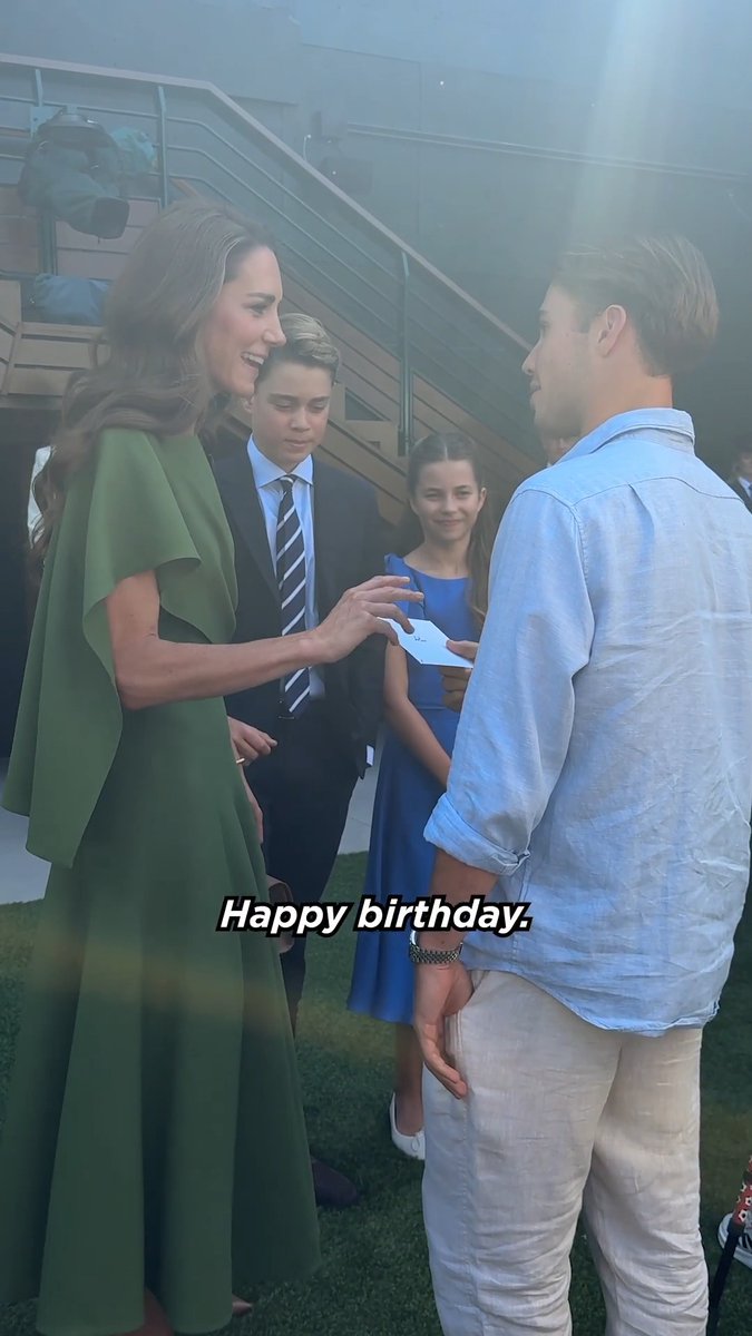 A special birthday surprise for Arthur Fery, courtesy of our Patron HRH The Princess of Wales 🫶 #Wimbledon | The Prince and Princess of Wales