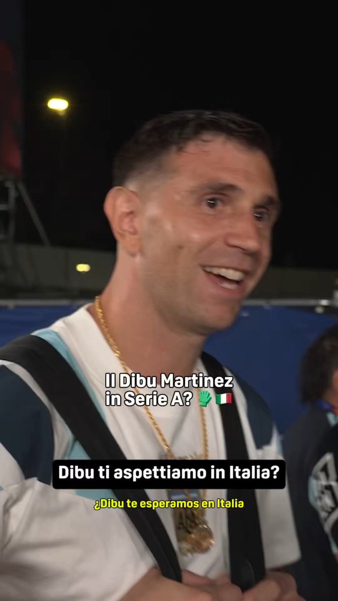 Il #Dibu Martinez giocherà in #SerieA ❓👀 🎤 @tommasoturci #FIFAWorldCup #DAZN