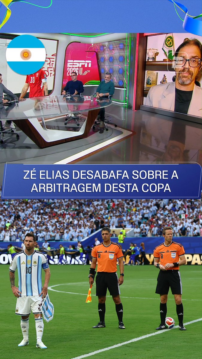 FALTA CRITÉRIO? 👀 Durante o Equipe F, Zé Elias pontua algumas situações que estão descredibilizando esta edição da Copa do Mundo ⚽ 👉 Assista à Copa do Mundo FIFA pela CazéTV no #DisneyPlus, sem custo adicional. #ESPN2026 #FIFAWorldCup #Argentina