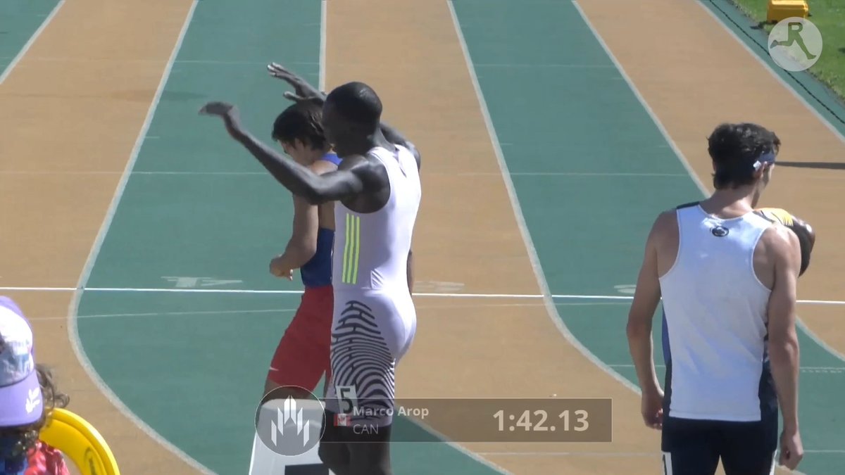 Marco Arop runs a Canadian soil record on his way to winning the Edmonton Athletics Invitational 800m! ⏱️ 1:42.13 📺