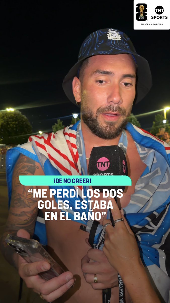 "EN MIAMI ME PASÓ LO MISMO" 😳 Este fanático SE PERDIÓ LOS GOLES ARGENTINOS porque estaba en el baño y no pudo elegir su tanto favorito de la Selección. #TNTSportsMundial