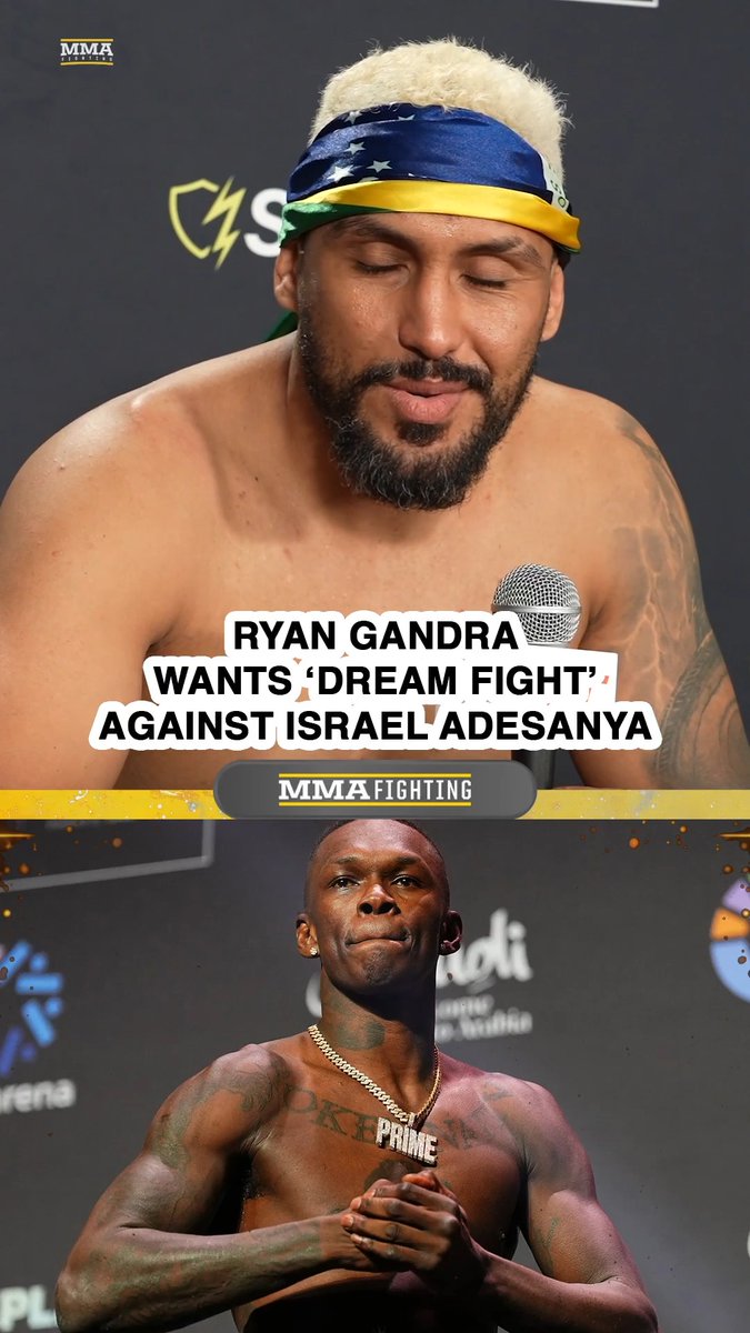 Ryan Gandra admits Israel Adesanya is his "dream fight" after his big win at #UFC329: "Someone I have watched my entire life. … The dream is still alive and that would be my dream fight."