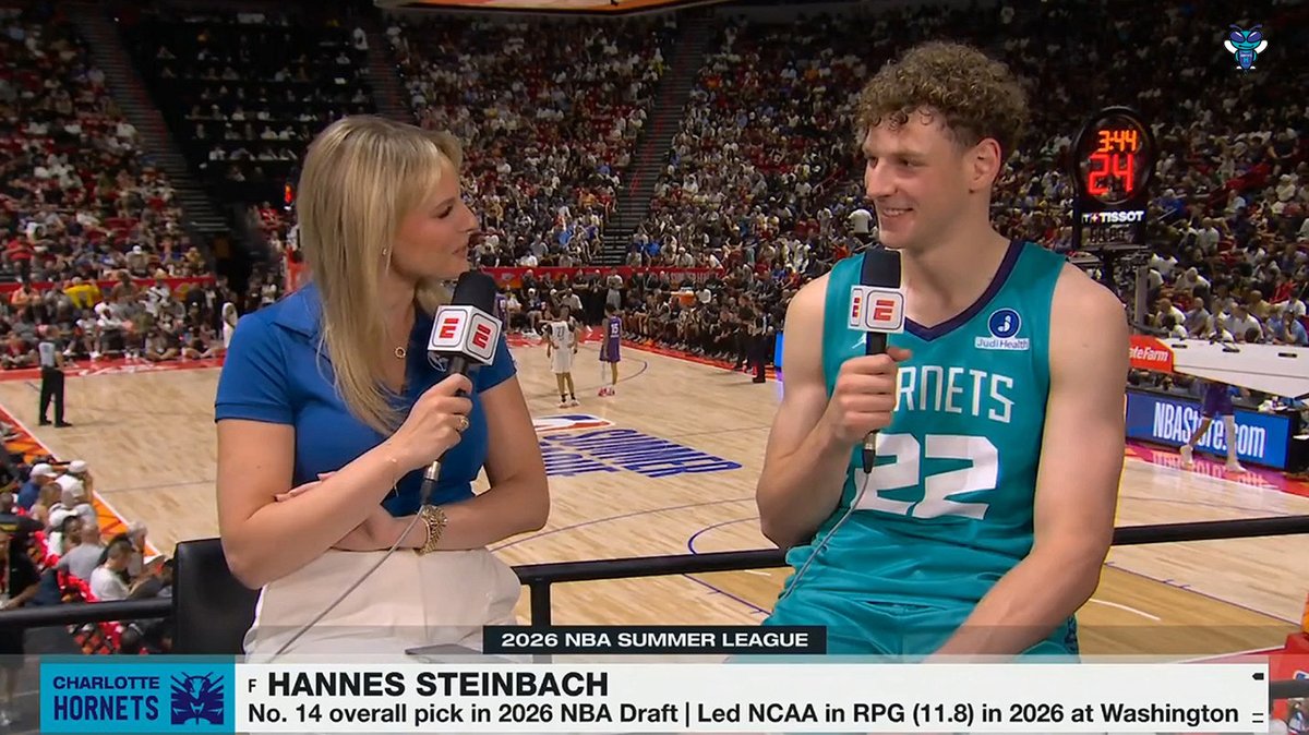 🎙️ Hannes Steinbach on long-term NBA legacy: "Hopefully being one of the greatest rebounders to ever play the game, and then of course winning some championships..."